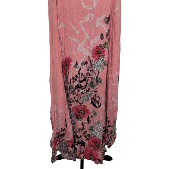 Intimately Free People Floral Midi Dress Womens Size Medium Pink Backless Boho - Picture 4 of 12